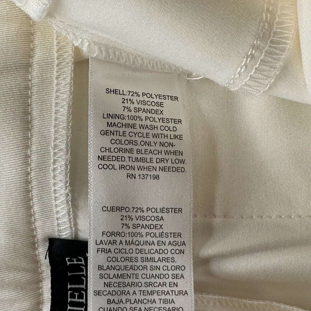 Danielle Bernstein Shorts Womens Size 4 Zippered Pocket Biker High Waist White - Picture 4 of 8